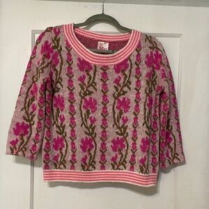 SO ME PINK FLORAL SWEATER
